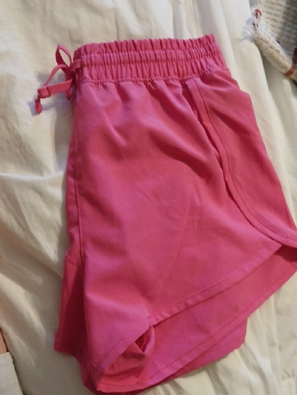 Bright Pink Athletic Drawstring Shorts - Picture 3 of 3